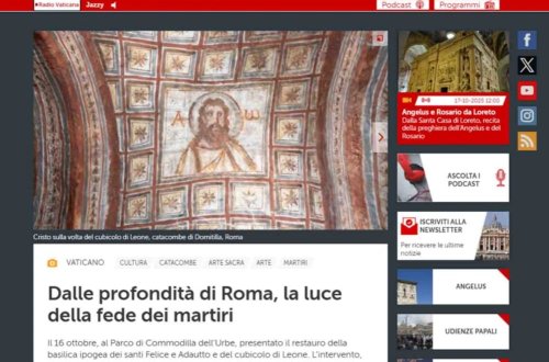 Vatikan mediası Mehriban Əliyevanın iştirakı ilə Komodilya katakombalarının bərpası layihəsindən yazır