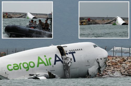 Honq-Konqda təyyarə dənizə düşdü - ölən var - FOTOlar