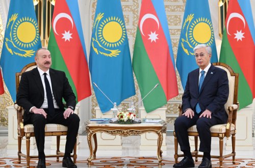 Astanada İlham Əliyevin Tokayev ilə təkbətək görüşü olub - FOTO