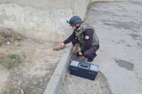 Sumqayıtda top mərmisi tapıldı - VİDEO