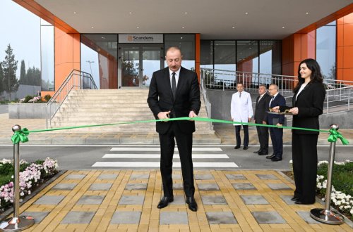 Prezident dərman preparatları istehsalı müəssisəsinin açılışında iştirak edib - FOTO