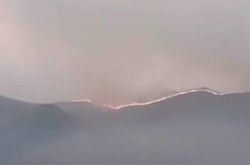 Kəlbəcərdə çətin relyefli ərazi YANIR