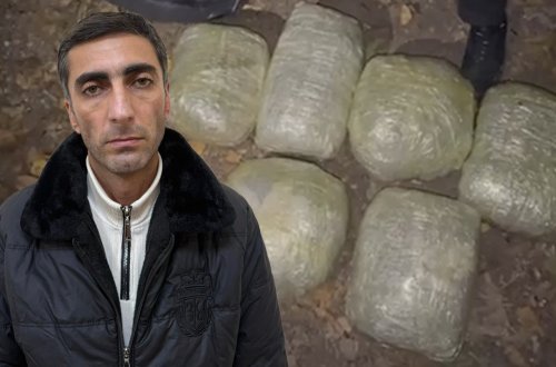 Polisin saxladığı narkokuryerdən 13 kiloqram marixuana aşkarlandı - VİDEO