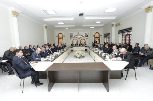 Sudan səmərəli istifadənin təkmil üsullarımın tətbiqi mövsusunda geniş tərkibli iclas keçirildi - Fotolar