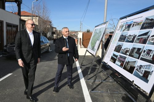 İlham Əliyev Xankəndinin Kərkicahan qəsəbəsində olub