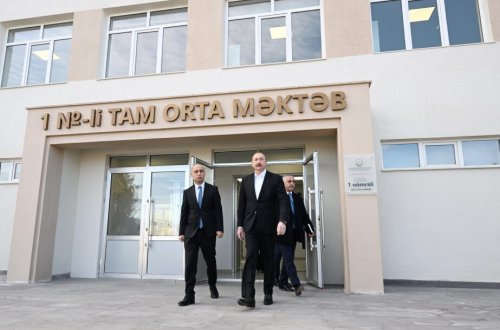 Prezident Kərkicahanda 1 nömrəli tam orta məktəbin açılışında iştirak edib