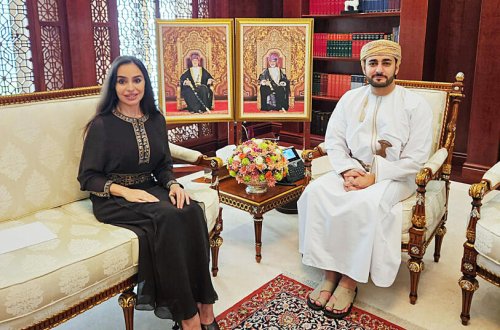 Leyla Əliyeva Maskatda Oman Sultanlığının Vəliəhdi Sayyid Theyazin bin Haitham Al Saidlə görüşüb - FOTO