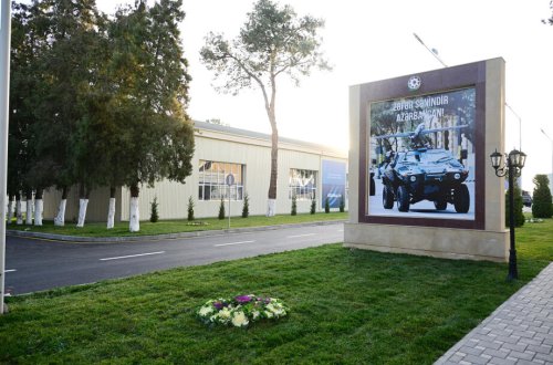 Prezident Tərtər elektromexanika zavodunun yenidənqurmadan sonra açılışında iştirak edib