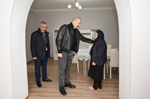 İlham Əliyev Ağdərəyə getdi - FOTOLAR