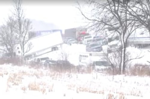 ABŞ-da 100 avtomobilin iştirakı ilə zəncirvari toqquşma