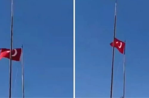 Türkiyə bayrağına qarşı hörmətsizlik: 14 nəfər saxlanıldı