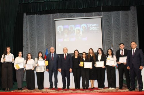 Mingəçevir Dövlət Universitetinin imtahan sessiyasında fərqlənən tələbə və magistrantları təltif olunublar