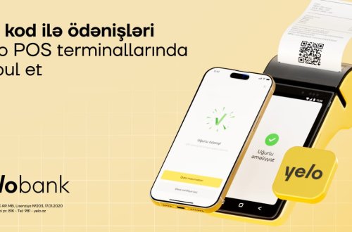 Yelo Bank-da innovativ QR ilə ödəniş aktivdir!