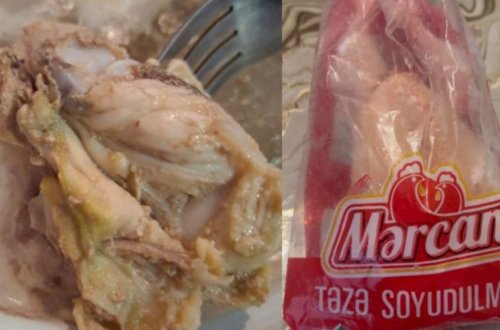 Toyuq əti qaynayarkən yaşıllaşdı: “Mərcan” broylerlə bağlı iddia - VİDEO