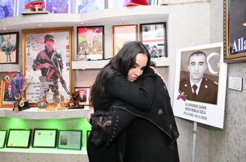 Leyla Əliyeva Vətən Müharibəsi Qəhrəmanının ailəsini ziyarət etdi - Video - Fotolar