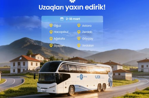 Martda Səyyar ASAN xidmətin fəaliyyət göstərəcəyi ünvanlar