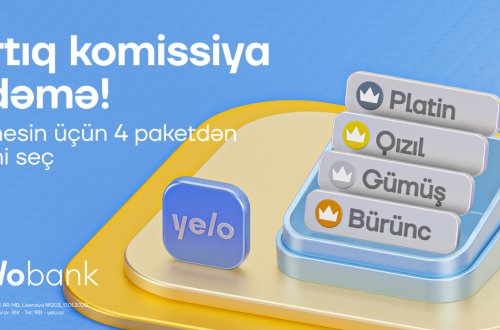 Biznes xərclərinə nəzarət Yelo Bank-ın tarif paketləri ilə daha rahatdır!