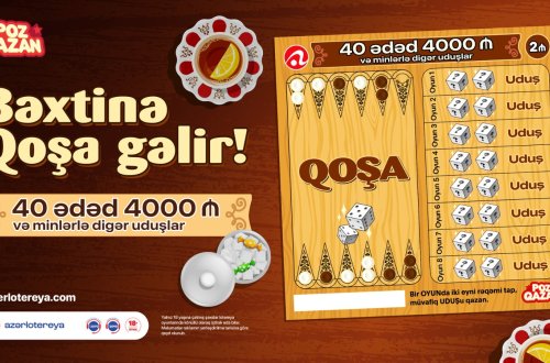 Yeni “Qoşa” lotereyası satışa çıxıb