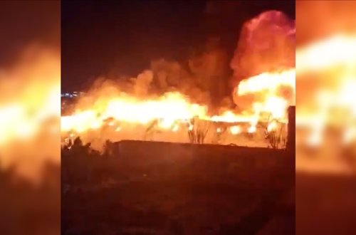 İraqın Ərbil şəhərində böyük yanğın baş verib