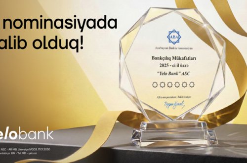 Yelo Bank 6 nominasiya üzrə qalib seçildi