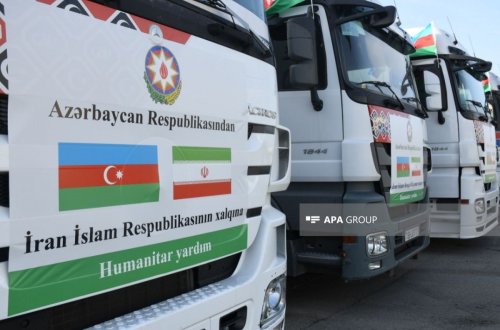 Azərbaycan Prezidentinin tapşırığı ilə İrana növbəti humanitar yardım yola salınıb - FOTO