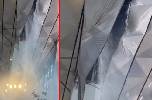 Hava limanında dam uçdu