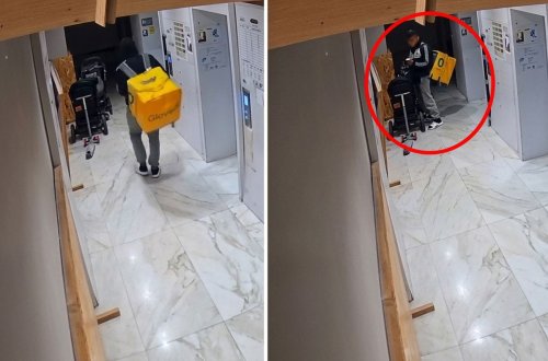 Kuryer uşaq arabasını batırdı