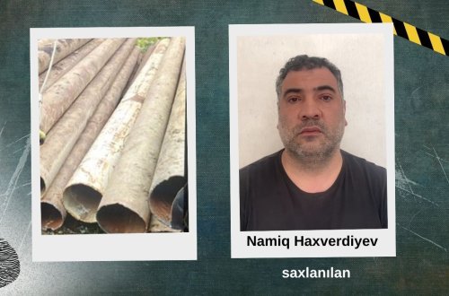 Ağsuda su borularını oğurlayan şəxs saxlanıldı