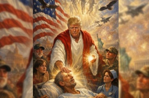 Tramp özünü İsa Məsih kimi təsvir edən şəklini paylaşıb