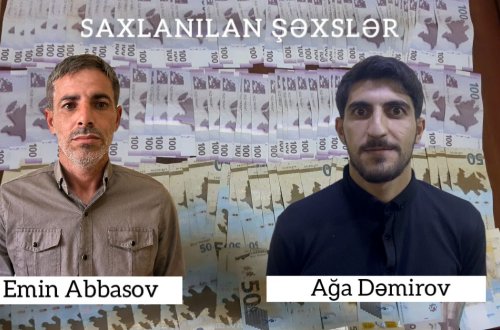 Evdən 15000 manat oğurlayan iki nəfər saxlanıldı