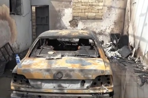 Binəqədidə dəhşət - Keçmiş arvadını qətlə yetirib, evi partlatdı - Özü də öldü