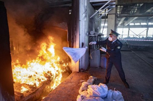 Xocalıda 17 cinayət işi üzrə müsadirə olunmuş narkotik məhv edilib