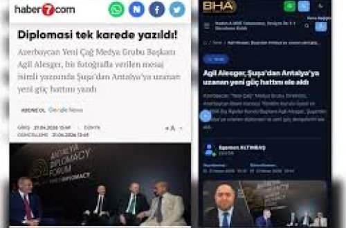 Aqil Ələsgərin Azərbaycanın Antalya Forumunda rolu barədə yazısı Türkiyə mediasında – FOTO