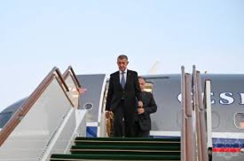 Çexiyanın baş naziri Azərbaycana səfərə gəldi (FOTO)