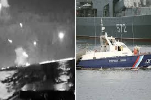 Ukrayna ordusu Kerç körpüsünü qoruyan Rusiya gəmilərinə zərbə endirib