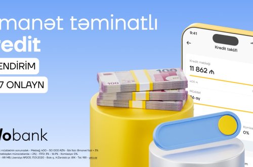 Yelo App-də əmanət girovlu kredit artıq onlayndır!