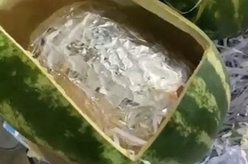 Qarpız yükünün altından 31 kq narkotik aşkarlandı
