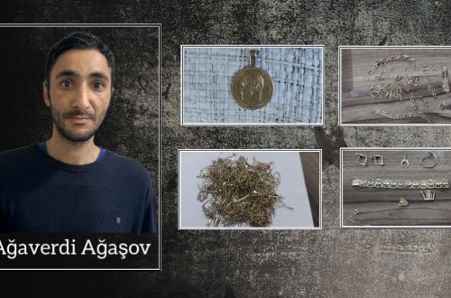 Neftçalada qızıl mağazasından oğurluq edən şəxs saxlanıldı