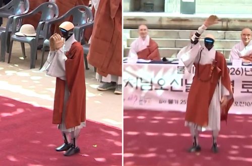 Cənubi Koreya ilk insanabənzər Buddist rahibini təqdim etdi