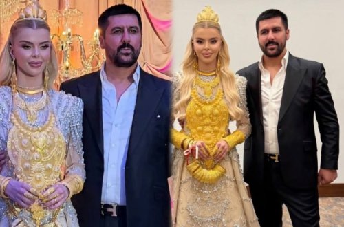Məşhur blogerə nişanında 45 kilo qızıl taxıldı - VİDEO