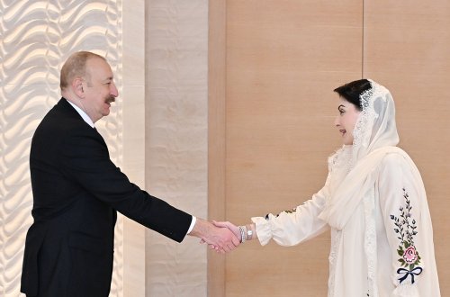 Prezident Məryəm Nəvaz Şərifi qəbul etdi - Fotolar
