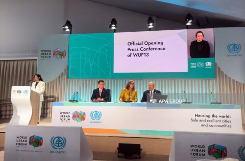 WUF13 çərçivəsində rəsmi açılış mətbuat konfransı keçirilir
