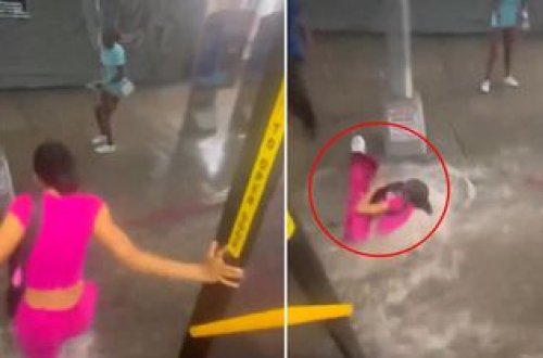 Avtobusdan düşən qadın saniyələr içində yoxa çıxdı