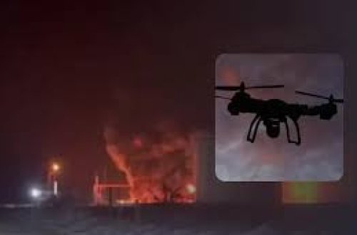 Rusiyanın Saratov şəhərindəki neft emalı zavodunda dron zərbəsi nəticəsində yanğın olub