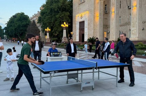 Gəncədə “Meydandan Arenaya” Layihəsi Çərçivəsində Stolüstü Tennis Yarışı Keçirilib