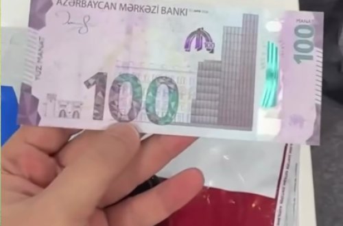 Bu da yeni 100 manat - VİDEO