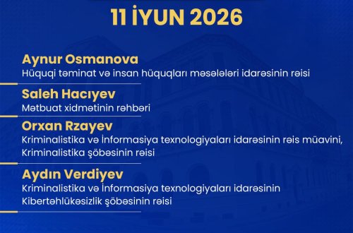 Baş Prokurorluğun idarə və şöbə rəisləri canlı yayımda sualları cavablandıracaq