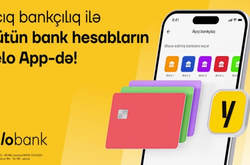 Yelo Bank Açıq Bankçılıq imkanları ilə bütün hesablarınızı eyni tətbiqdə birləşdirir