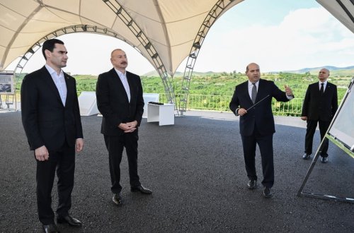 Azərbaycan və Türkmənistan prezidentləri Füzuli şəhərinin dağıdılmış yerlərinə baxıblar - FOTOLAR