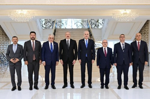 İlham Əliyev Türkiyə Böyük Millət Məclisinin sədrini qəbul etdi